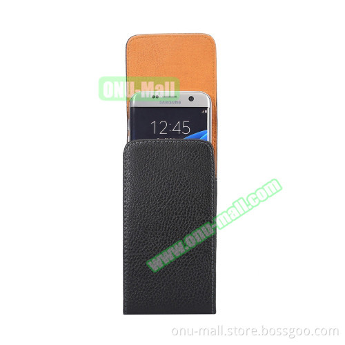 Litchi Texture Leather Phone Case for Samsung Galaxy S7 Edge Case with Back Clip
